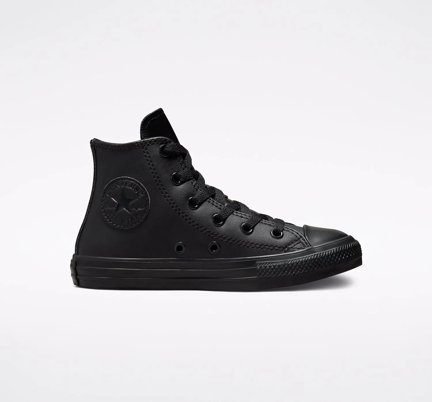 Converse Youth Hi Black Mono Leather A00919C