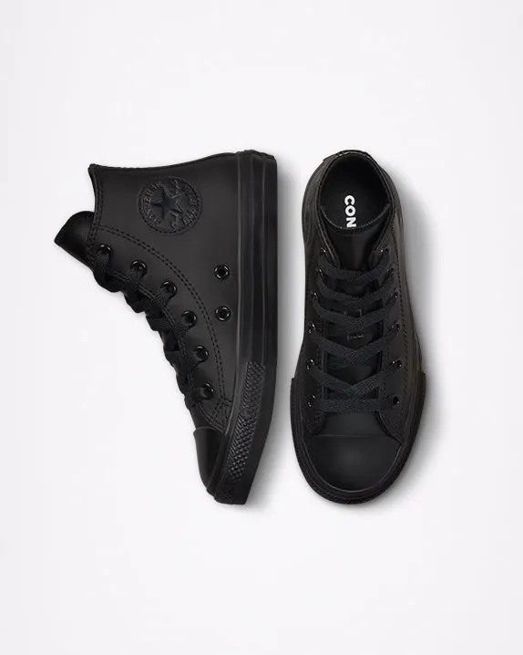 Converse Youth Hi Black Mono Leather A00919C